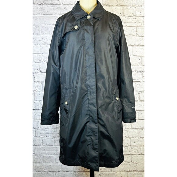 Eddie Bauer Jackets & Blazers - Eddie Bauer Weatheredge Trench Coat Water Resistant Rain Jacket Black NEW MEDIUM